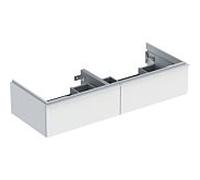 Geberit iCon meuble sous-vasque double 502314013 118,4x24,7x47,6cm, 2 tiroirs, blanc mat/poignée blanc mat