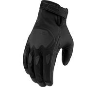 Icon Hooligan CE, gants femmes L Noir Noir