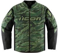 Icon Hooligan Tiger s Blood, veste en textile XL Vert Foncé/Olive/Noir Vert Foncé/Olive/Noir