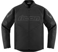 Icon Hooligan Veste textile de moto, noir, Taille XL