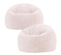 Icon Kingston Berbère Pouf Enfant, Pouf Poire avec Remplissage, 2, Rose | Fabriqué en Europe, Pouf Enfant, Ronde Pouf, Tissu en Bou ouce, Fauteuil Salon Confortable pour Salon et Chambre
