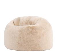 Icon Kingston Pouf Enfant, Lapin Fausse Fourrure, Pouf Poire avec Remplissage, Chaise Enfant, Fauteuil Chambre, Meuble Chambre, Meuble Salon, Beige