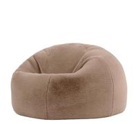 Icon Kingston Pouf, Fausse Fourrure, Pouf Poire avec Remplissage, Fauteuil Salon Confortable, Fauteuil Chambre, Meuble Salon, Decoration Chambre, Brun Moka