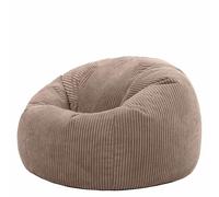 Icon Kingston Pouf Poire en Cordon, Marron Moka, Grand Pouf pour Adulte avec Rembourrage Inclus, Chaise Confortable, Pouf Repose-Pieds, Meubles de Salon, Meubles de Chambre à Coucher