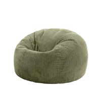 Icon Kingston Pouf Velours Côtelé, Pouf Poire avec Remplissage, Fauteuil Salon Confortable, Fauteuil Chambre, Meuble Salon, Decoration Chambre, Vert Sauge