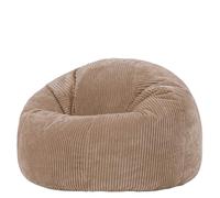 Icon Kingston Pouf Velours Côtelé, Pouf Poire avec Remplissage, Fauteuil Salon Confortable, Fauteuil Chambre, Meuble Salon, Decoration Chambre, Brun Moka