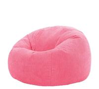 Icon Kingston Pouf Velours Côtelé, Pouf Poire avec Remplissage, Fauteuil Salon Confortable, Fauteuil Chambre, Meuble Salon, Decoration Chambre, Rose Bubblegum