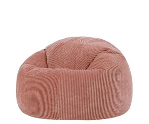 Icon Kingston Pouf Velours Côtelé, Pouf Poire avec Remplissage, Fauteuil Salon Confortable, Fauteuil Chambre, Meuble Salon, Decoration Chambre, Aube Rose