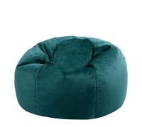 Icon Kingston Pouf Velours, Pouf Poire avec Remplissage, Fauteuil Salon Confortable, Fauteuil Chambre, Meuble Salon, Decoration Chambre, Bleu Canard