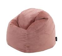 Icon Kingston Velours Pouf Enfant, Pouf Poire avec Remplissage, Rose