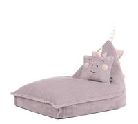 Icon Luna Licorne Pouf Enfant Velours Côtelé avec Remplissage, Violet