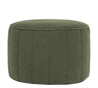 Icon Milano Bouclé Tabouret Pouf avec Remplissage, Vert