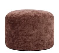 Icon Milano Chenille Pouf Tabouret avec Remplissage, Prune | Fabriqué en Europe, Pouf Poire, Tissu en Chenille Doux, Pouf Rond pour Chambre et Salon