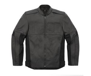 Icon Motorhead 3, veste en cuir M Noir Noir