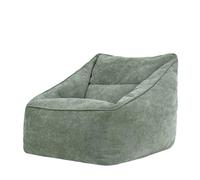 Icon Natalia Fauteuil Pouf Chenille, Gros Pouf avec Remplissage, Fauteuil Salon Confortable, 1 Place, Chaise Chambre, Meuble Salon, Vert Sauge