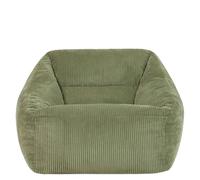 Icon Natalia Fauteuil Pouf Velours Côtelé avec Remplissage, Vert