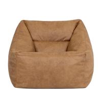 Icon Natalia Imitation Cuir Fauteuil Pouf avec Remplissage, Marron