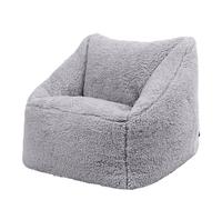 Pouf Fauteuil Enfant en Sherpa - icon - Poufs de Chambre - Gris Clair