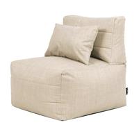 Icon Noa Chaise, Matériau Tissé, Pouf Geant XXL avec Remplissage, Canapé Pouf Modulable, Sofa, Salon, Meuble Salon, Meuble Jardin, Jardin, Terrasse, Beige