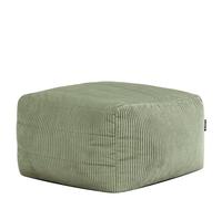 Icon Noa Tabouret, Matériau Velours Côtelé, Pouf Geant XXL avec Remplissage, Canapé Pouf Modulable, Sofa, Salon, Meuble Salon, Vert Sauge