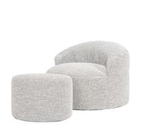 Icon Orb Tissé Fauteuil Pouf et Tabouret avec Remplissage, Naturelle
