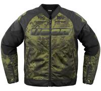 Icon Overlord3 Magnacross, veste en textile S Vert/Noir Vert/Noir