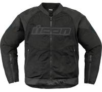 Icon Overlord3 Mesh Solid Blouson textile de moto, noir, Taille L