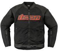 Icon Overlord3 Mesh, veste en textile XXL Noir/Gris/Rouge Noir/Gris/Rouge