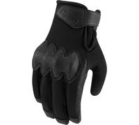 Icon PDX3, gants imperméables M Noir Noir