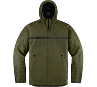 Icon PDX3, veste textile imperméable M Vert Foncé Vert Foncé