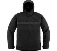 Icon PDX3, veste textile imperméable XXL Noir Noir