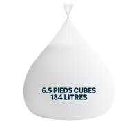 Icon Remplissage Pouf, 6.5 Pieds Cubes, 184 litres, Blanc, Billes Polystyrène pour Remplissage Pouf, Perles en EPS Rembourrage, Fabriqué en Europe