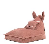 Icon Robyn Lapin Pouf Enfant, Fauteuil Velours Côtelé, Pouf Poire avec Remplissage, Chaise Enfant, Fauteuil Chambre, Meuble Chambre, Meuble Salon, Rose