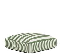 Icon Solus Tabouret, Pouf Repose Pieds avec Remplissage, Rayure Vert | Fabriqué en Europe, Petite Pouf, Pouf Poire, Tissu Tissé Résistant, Tabouret Pouf pour Jardin et Exterieur