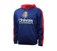 Icon Sports Federacion Mexicana de Futbol Asociacion Club Deportivo Guadalajara - Chivas Pull à Capuche pour Homme, Bleu Marine, Taille L