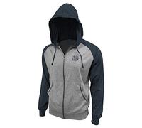 Icon Sports Sweat à Capuche léger à Fermeture éclair intégrale FC Barcelona zippé pour Homme, Bleu Marine