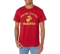 Icon Sports T-Shirt à Manches Courtes US Marine Corps pour Homme, Rouge, L