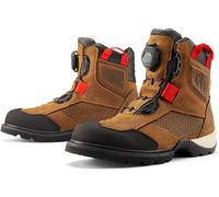 Icon Stormhawk, bottes courtes imperméables 10.5 US Marron/Noir/Rouge Marron/Noir/Rouge