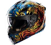 Icon Threshold Burn Birdie Burn, casque modulaire XL Noir/Bleu/Jaune/Orange Noir/Bleu/Jaune/Orange