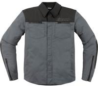 Icon Upstate Canvas, veste en textile XL Gris/Noir Gris/Noir