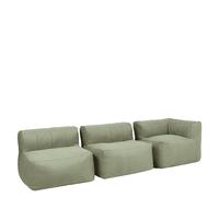 Icon Zen Canapé Pouf Modulable, Matériau Tissé Extérieur, Pouf Geant XXL avec Remplissage, Canapé 3 Place, Sofa, Jardin, Meuble de Jardin, Salon, Vert Sauge