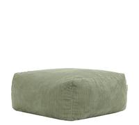Icon Zen Tabouret, Canapé Modulable, Velours Côtelé, Pouf Geant XXL avec Mousse Remplissage, Canapé 3 Place, Sofa, Salon, Meuble Salon, Vert