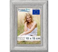 Icona Bay - 10x15 cm Ash Grey Picture Frame - Bevelled Front and Sides, Composite Wood - Time-Honored Style - Traditions Collection