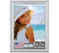 Icona Bay 13x18 cm Cadre photo en argent, moulures magnifiquement détaillées, cadre photo contemporain, support mural ou plateau de table, collection Inspirations