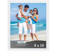 Icona Bay Cadre photo blanc 20x25 cm, moulures magnifiquement détaillées, cadre photo contemporain, montage mural ou sur table, collection Inspirations