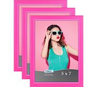 Icona Bay - Cadres Photo 13x18 cm - Rose, Lot de 3 - Cadres Photo en Bois Massif Style Scandinave - Collection Pizzazz