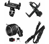 iconBIT : Kit d'accessoires universels en 4 parties pour trottinette Noir G