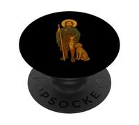 Icône catholique chrétienne de Saint Roch PopSockets PopGrip Adhésif