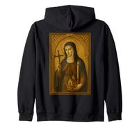 Icône catholique chrétienne de Sainte Brigitte d'Irlande Sweat à Capuche