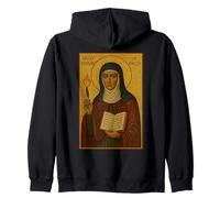 Icône catholique chrétienne de Sainte Hildegarde de Bingen Sweat à Capuche